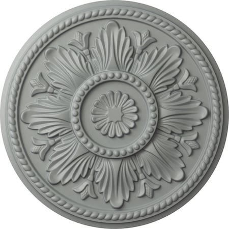 Ekena Millwork Edinburgh Ceiling Medallion (Fits Canopies up to 5 1/4"), 18"OD x 1 3/4"P, Primed White CM18ED
